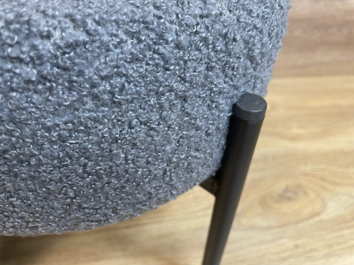 Taburet pentru copii, rotund, spatiu depozitare, 31x28cm, maxim 50kg, gri [8]