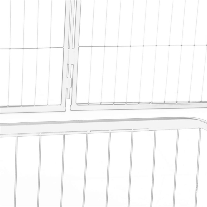 Tarc pentru animale de companie, din fier, forma configurabila, cu usa de acces, 4XL, 184x100x93cm, alb [18]