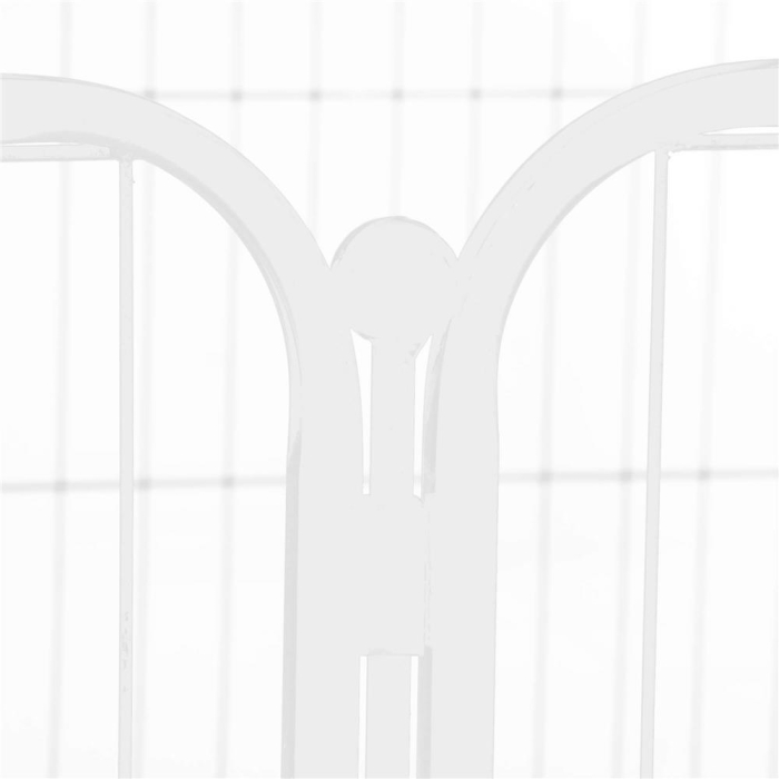 Tarc pentru animale de companie, din fier, forma configurabila, cu usa de acces, 4XL, 184x100x93cm, alb [20]