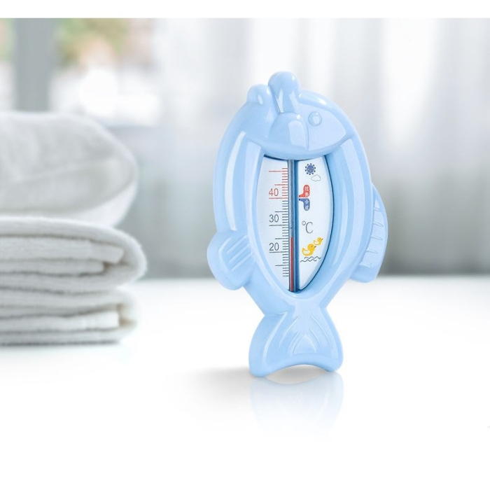Termometru pentru Baie, , Plutitor, Rezistent la apa, Multifunctional, Model Peste, 15.5x9.5x2 cm, Albastru [5]