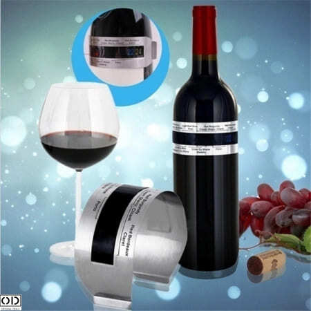 Termometru pentru Sticla de Vin, Digital Fara Baterie, Gradatie 4 - 24 °C [18]