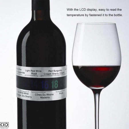 Termometru pentru Sticla de Vin, Digital Fara Baterie, Gradatie 4 - 24 °C [3]