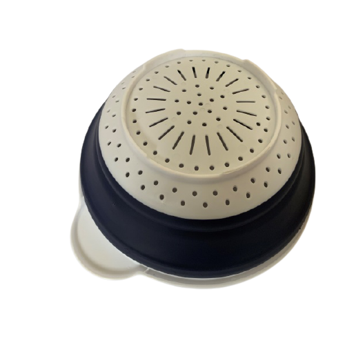 Bol cu Strecuratoare Pliabil 2in1 pentru Spalat Fructe, Legume, Salata si Paste, din PVC si Silicon Profesional [9]