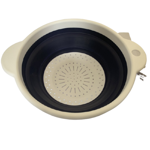 Bol cu Strecuratoare Pliabil 2in1 pentru Spalat Fructe, Legume, Salata si Paste, din PVC si Silicon Profesional [11]