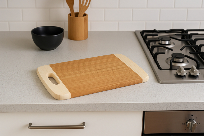 Tocator 5Five din bambus cu maner, pentru taiere sau servire, 30x20 cm, maro natur [6]