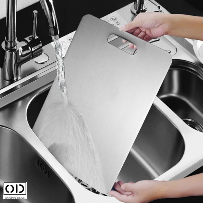 Tocator din Inox Tocator pentru Carne Legume Fructe Tocator Profesional Tocator de Bucatarie Profesional Tocator Antimicrobian Tocator Premium din Inox Tocator Metalic  Tocator din Otel [11]