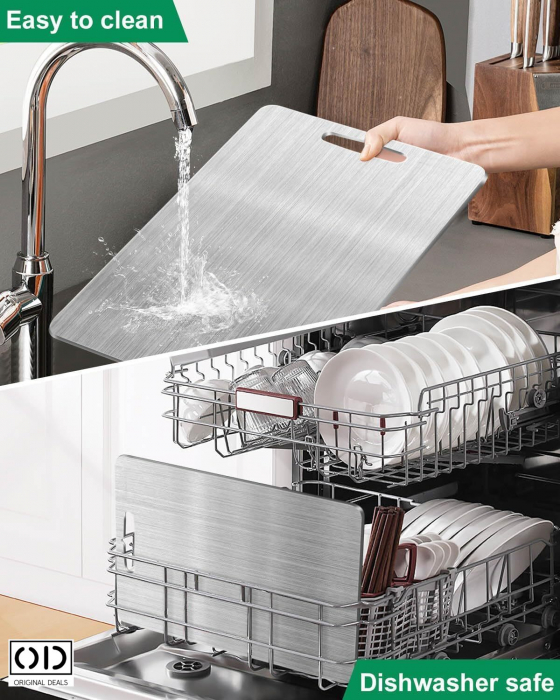 Tocator din Inox Tocator pentru Carne Legume Fructe Tocator Profesional Tocator de Bucatarie Profesional Tocator Antimicrobian Tocator Premium din Inox Tocator Metalic  Tocator din Otel [3]