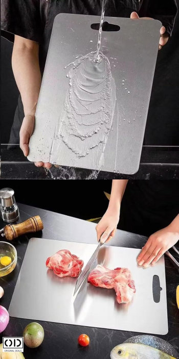 Tocator din Inox Tocator pentru Carne Legume Fructe Tocator Profesional Tocator de Bucatarie Profesional Tocator Antimicrobian Tocator Premium din Inox Tocator Metalic  Tocator din Otel [18]