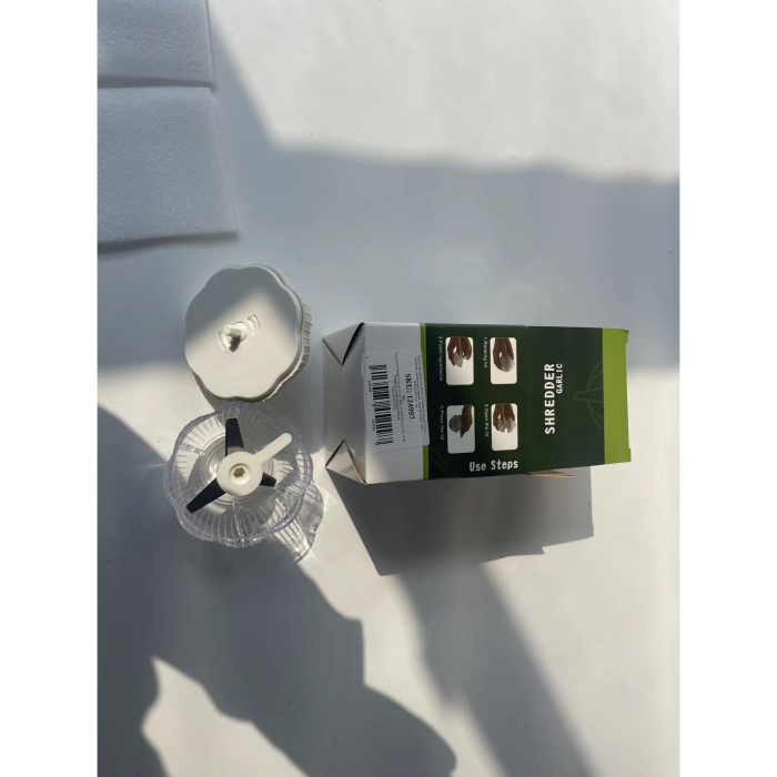 Tocator manual pentru usturoi, in forma de usturoi, cutite rezistente, utilizare prin apasare, material ABS si inox, 9.5x9.5x9.3 cm, alb [8]