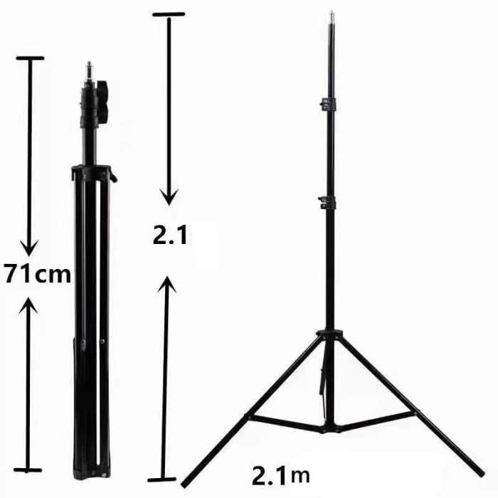 Trepied, , 210 cm, Metalic, Extensibil, 5 x 5 x 71 cm, Negru [2]
