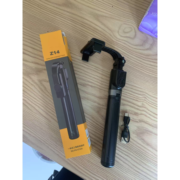 Trepied foto telescopic premium profesional Z14S , cadru multifunctional, telecomanda detasabila, pentru telefon/camera foto/gopro, functie selfie stick, ajustabil, pliabil, H33-140 cm, aluminiu, Negru [9]