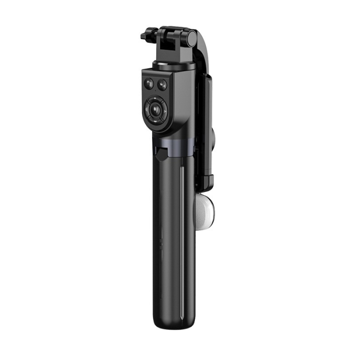 Trepied foto telescopic premium profesional Z14S , cadru multifunctional, telecomanda detasabila, pentru telefon/camera foto/gopro, functie selfie stick, ajustabil, pliabil, H33-140 cm, aluminiu, Negru [4]