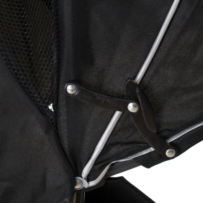 Tricicleta 3in1 105x52x94 cm, sezut rotativ 360°, roti fara aer, copertina reglabila, negru [18]