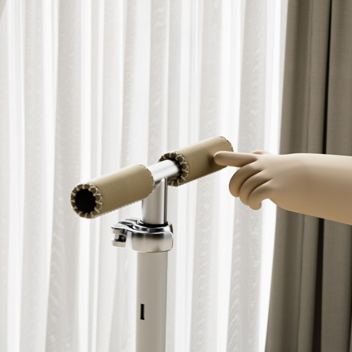 Trotineta Tip Carucior pentru Copii 7in1, , Pliabila, Ghidon Reglabil, Parti Detasabile, Lumini LED, Muzica, Suport pentru picioare, Alb [5]