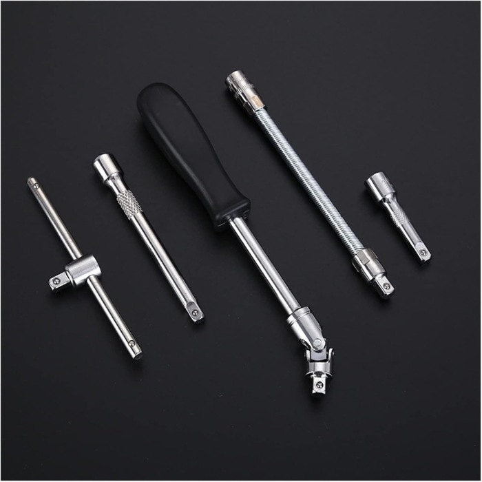 Trusa Chei Tubulare, Set 53 de Piese, , Surubelnita, Clichet, Tubulare, Imbus, Prelungitor, 27 x 20 x 5 cm, 1.7 kg, Cutie Verde [2]