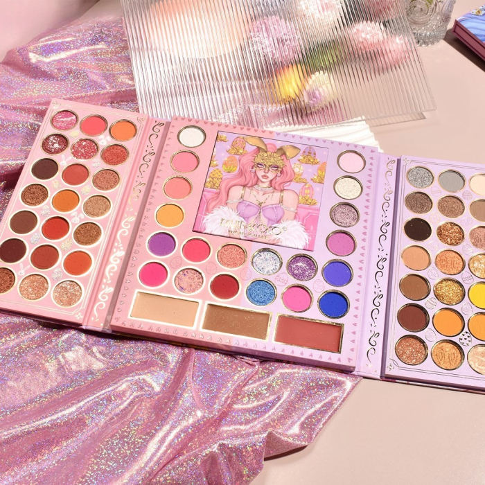 Trusa de Machiaj, KEVIN & COCO, Easter Style Pink, 69 culori, 20 x 22.5 cm [3]