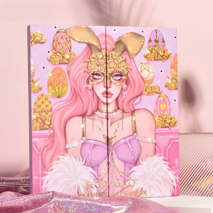 Trusa de Machiaj, KEVIN & COCO, Easter Style Pink, 69 culori, 20 x 22.5 cm [2]