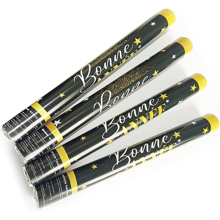 Tub de Confetti, , Bonne Annee, 60x5 cm, Confetii Stelute din Aluminiu, Auriu/Argintiu [6]