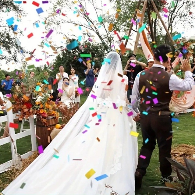 Tub de Confetti, , Clasic, 60x5 cm, Confetii Asortate din Plastic, Eliberare prin Rasucire, Multicolor [8]