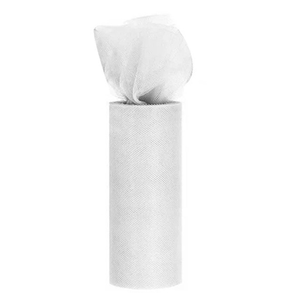 Tul Decorativ, , 15 cm Latime, 22 cm Lungime, din Poliester, Alb [3]