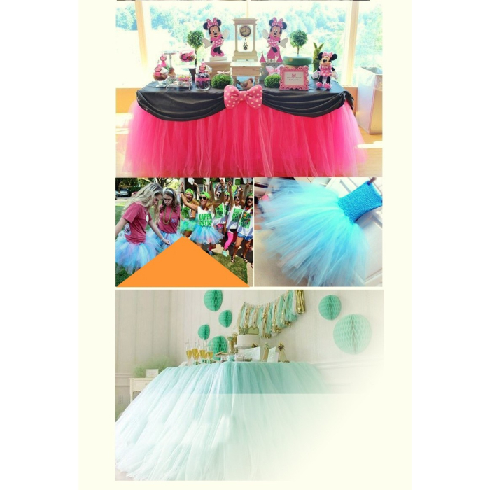 Tul Decorativ, , 15 cm Latime, 22 cm Lungime, din Poliester, Alb [6]