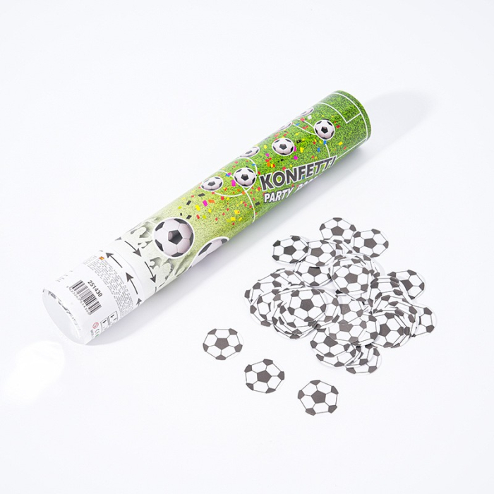 Tun Confetti, , Model Mingi de Fotbal, 40 cm, Ambalaj din Carton, Eliberare prin Rasucire, Alb Negru [4]