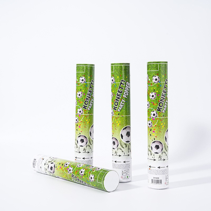 Tun Confetti, , Model Mingi de Fotbal, 40 cm, Ambalaj din Carton, Eliberare prin Rasucire, Alb Negru [5]