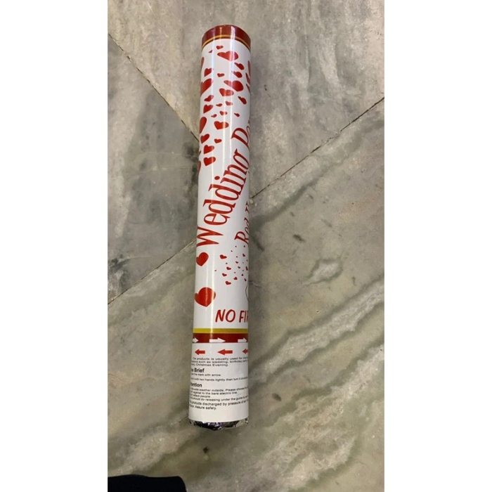 Tun Confetti, , Model Wedding Popper Inimi, 40 cm, Ambalaj din Carton, Eliberare prin Rasucire, Rosu [6]