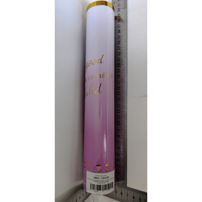 Tun Confetti Petrecere, , Lungime 30 cm, Alb/Auriu [3]