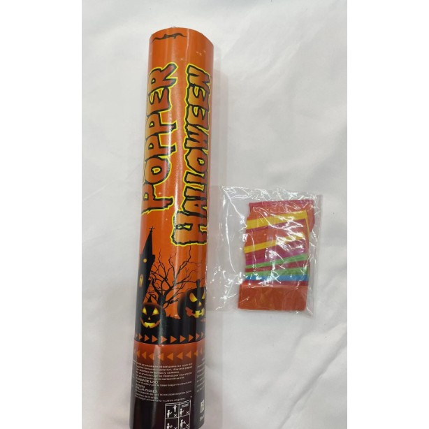 Tun de Confetti, 30 cm. , Model Halloween, Confetti din Hartie, Multicolor [3]
