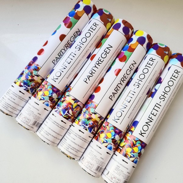 Tun de Confetti, 40 cm. , Model Konffetti Shooter, Paiete din Hartie, Multicolor [4]