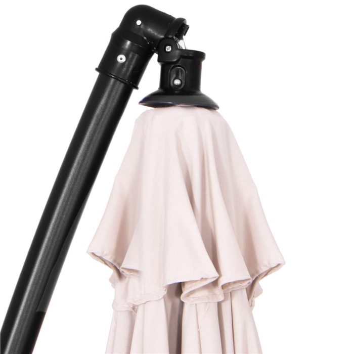 Umbrela de gradina cu brat lateral banana, cu husa, 300cm, bej [21]