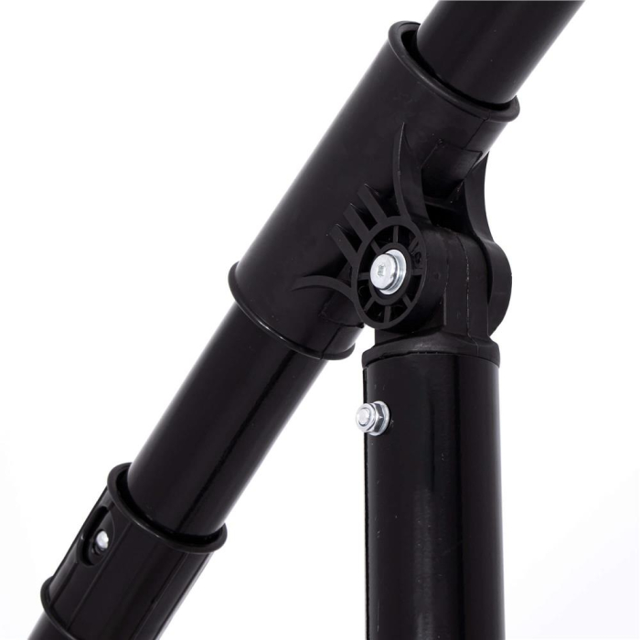 Umbrela de gradina cu brat lateral banana, cu husa, 300cm, gri [28]