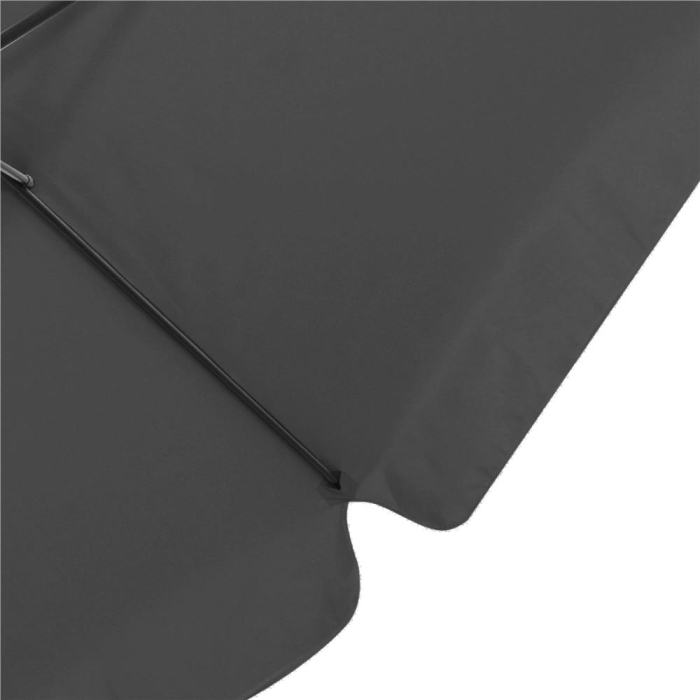 Umbrela de gradina cu brat lateral banana, cu husa, 300cm, gri [24]