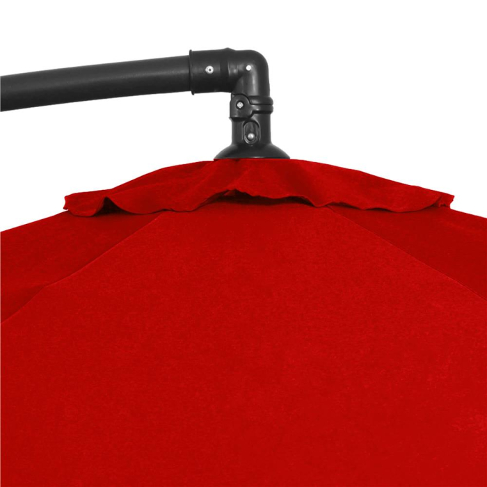 Umbrela de gradina cu brat lateral banana, cu husa, 300cm, rosu [20]