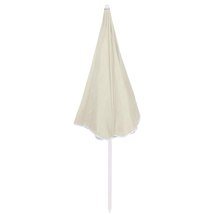 Umbrela de plaja pliabila cu inclinare reglabila, diametru 160 cm, bej [18]