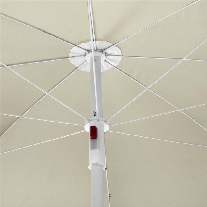 Umbrela de plaja pliabila cu inclinare reglabila, diametru 160 cm, bej [15]