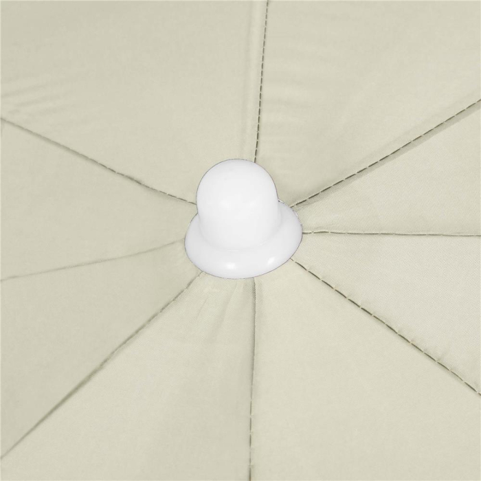 Umbrela de plaja pliabila cu inclinare reglabila, diametru 160 cm, bej [17]