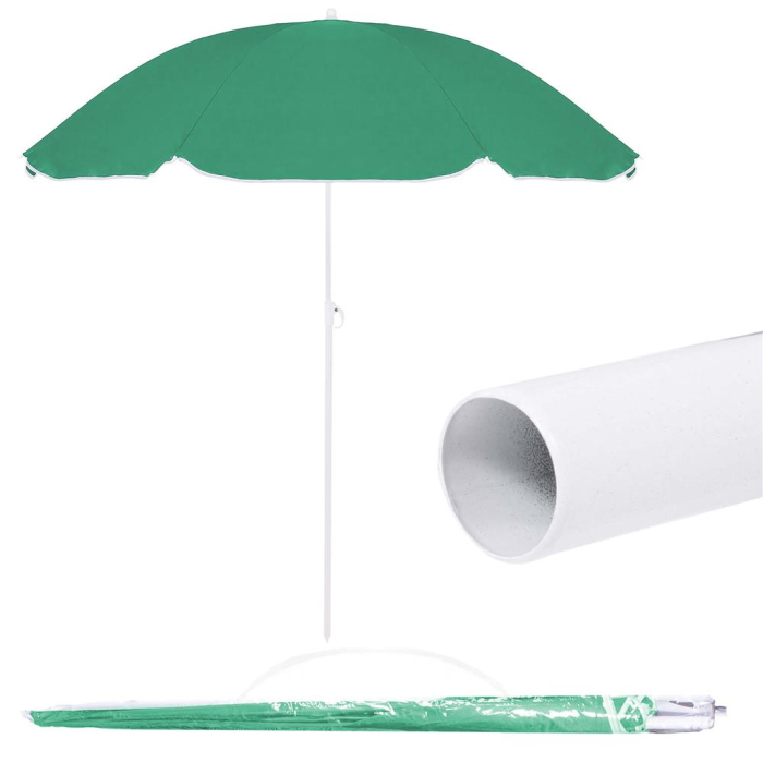 Umbrela de plaja pliabila cu inclinare reglabila, diametru 160 cm, verde [8]