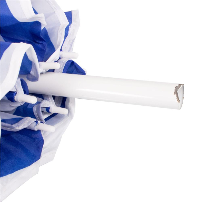 Umbrela de plaja pliabila cu inclinare reglabila, diametru 180 cm, albastru si alb [6]