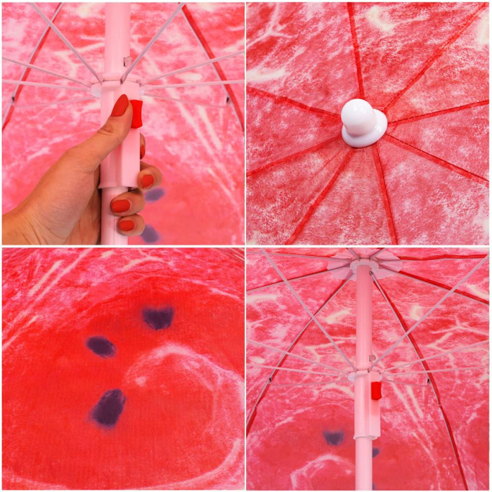 Umbrela de plaja pliabila, Sersimo BU020, 180cm, pepene verde [11]