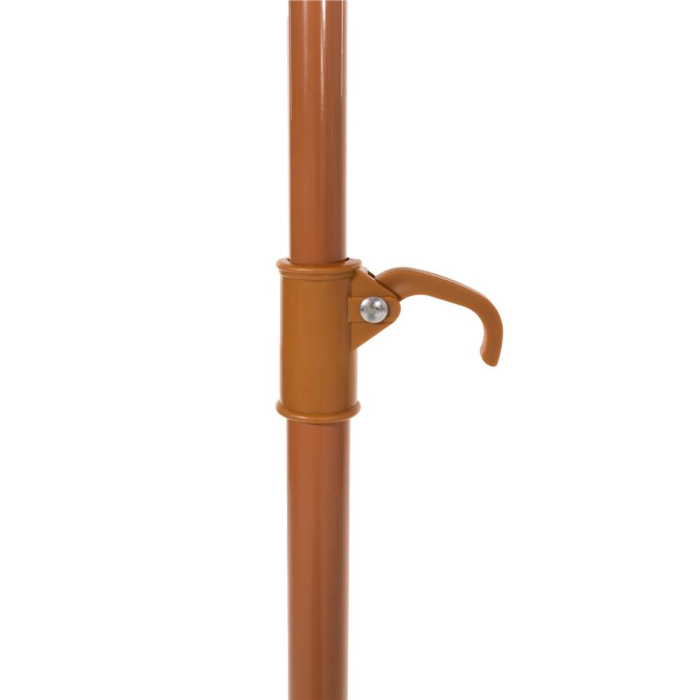 Umbrela de plaja tip hawai pliabila, cu inaltime si unghi reglabil, structura metalica, 160 cm, maro [24]