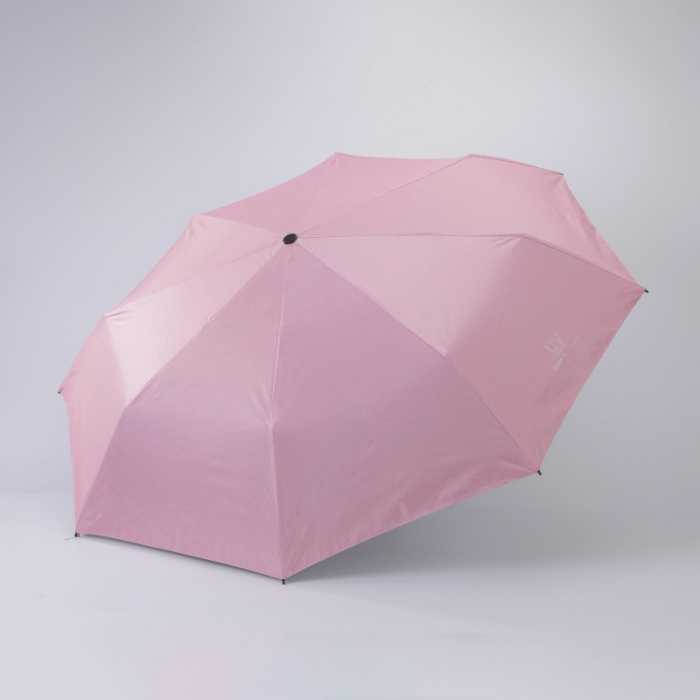 Umbrela, , Protectie UV Soare, Protectie Ploaie, Pliabila, din Vinil si Otel, 96 x 67 cm, Roz [3]