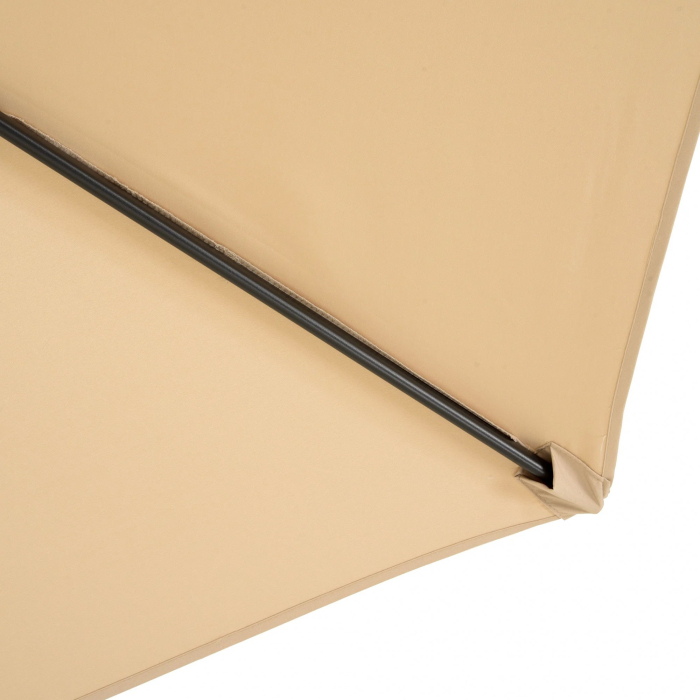 Umbrela rotunda de soare pentru terasa, diametru 2.70 m, inclinare, manivela, crem [7]