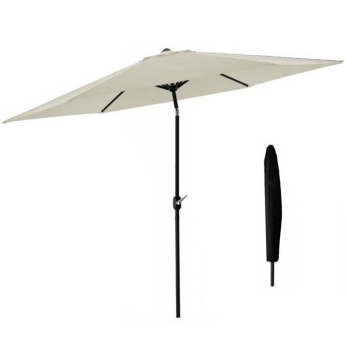 Umbrela terasa gradina, cu inclinare si husa, 300cm, Bej [1]