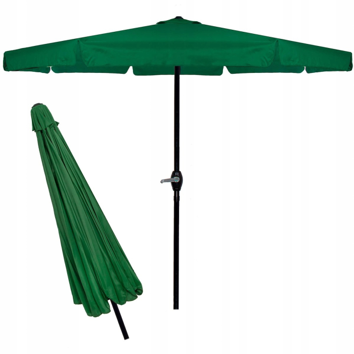 Umbrela terasa gradina, cu manivela, diametru 400cm, Verde [7]