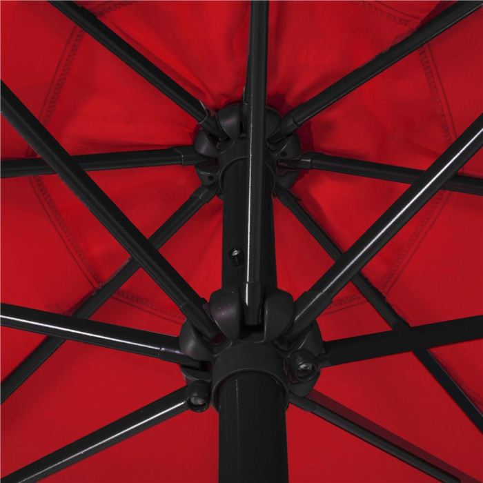 Umbrela terasa gradina, cu manivela si inclinare, diametru 250cm, Rosu [16]