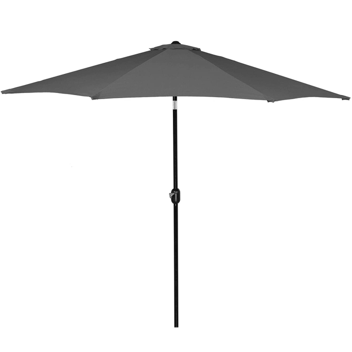 Umbrela terasa gradina, cu manivela si inclinare, GU21, diametru 260cm, gri antracit [1]