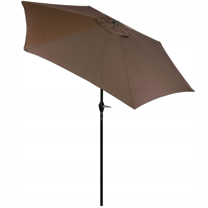 Umbrela terasa gradina, cu manivela si inclinare, GU23, diametru 260cm, maro [11]