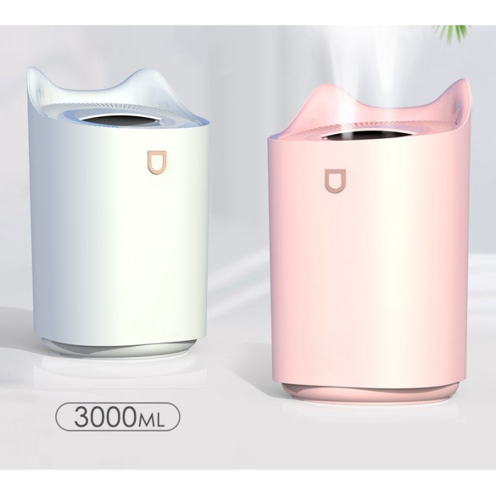 Umidificator cu duza dubla, , de capacitate mare 3L, roz [6]